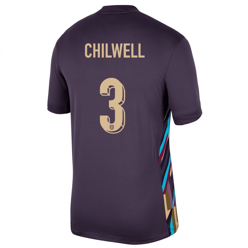 Kids Football England Ben Chilwell #3 Dark Raisin Away Jersey 24-26 T-Shirt Uk