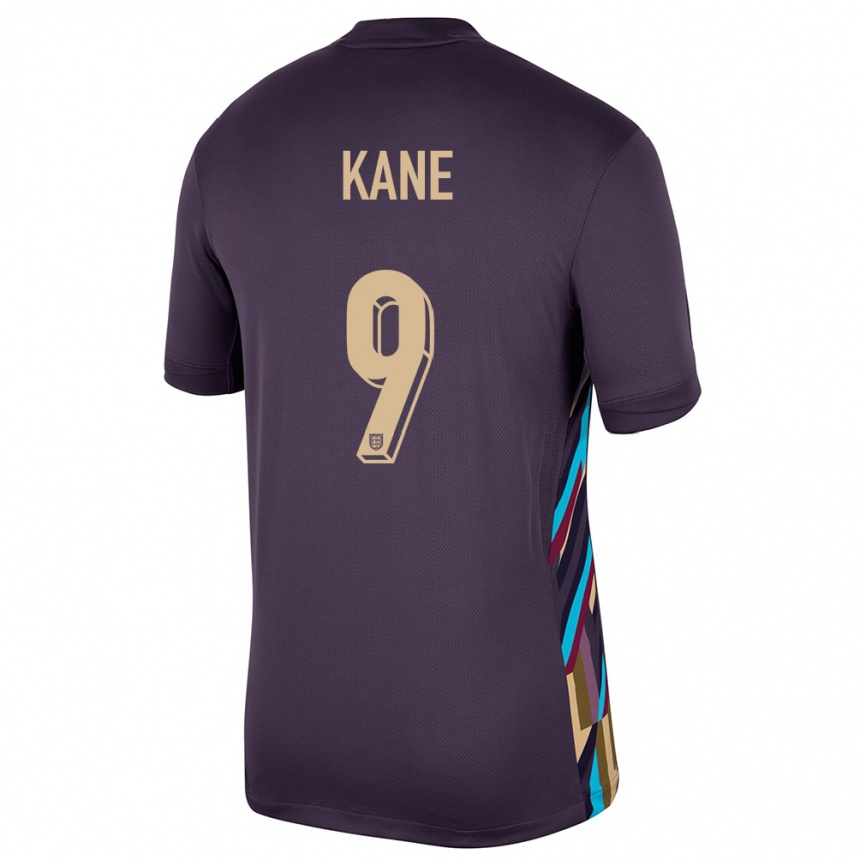 Kids Football England Harry Kane #9 Dark Raisin Away Jersey 24-26 T-Shirt Uk