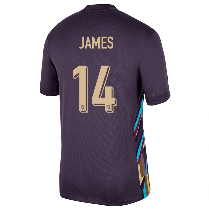 Kids Football England Reece James #14 Dark Raisin Away Jersey 24-26 T-Shirt Uk