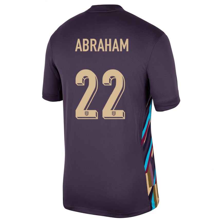 Kids Football England Tammy Abraham #22 Dark Raisin Away Jersey 24-26 T-Shirt Uk