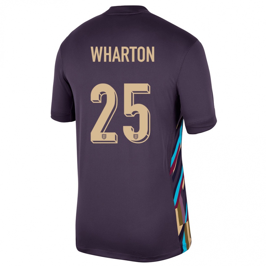 Kids Football England Adam Wharton #25 Dark Raisin Away Jersey 24-26 T-Shirt Uk