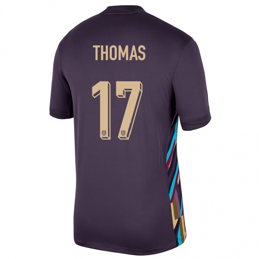 Kids Football England Luke Thomas #17 Dark Raisin Away Jersey 24-26 T-Shirt Uk