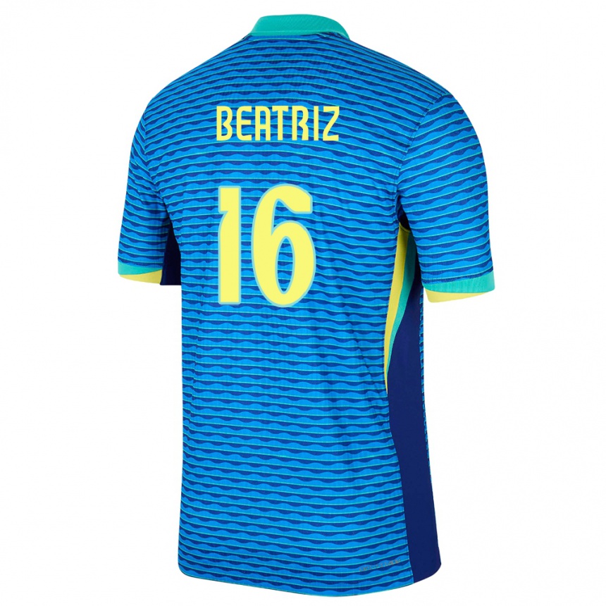 Kids Football Brazil Beatriz #16 Blue Away Jersey 24-26 T-Shirt Uk