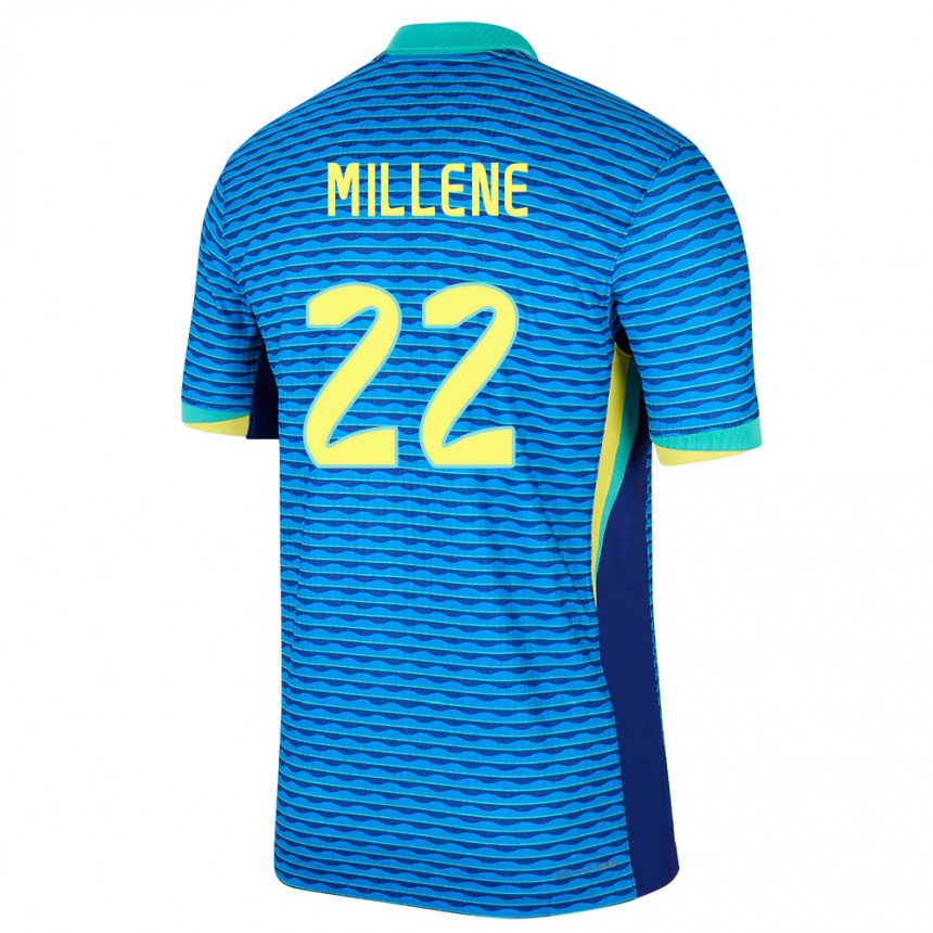 Kids Football Brazil Millene #22 Blue Away Jersey 24-26 T-Shirt Uk