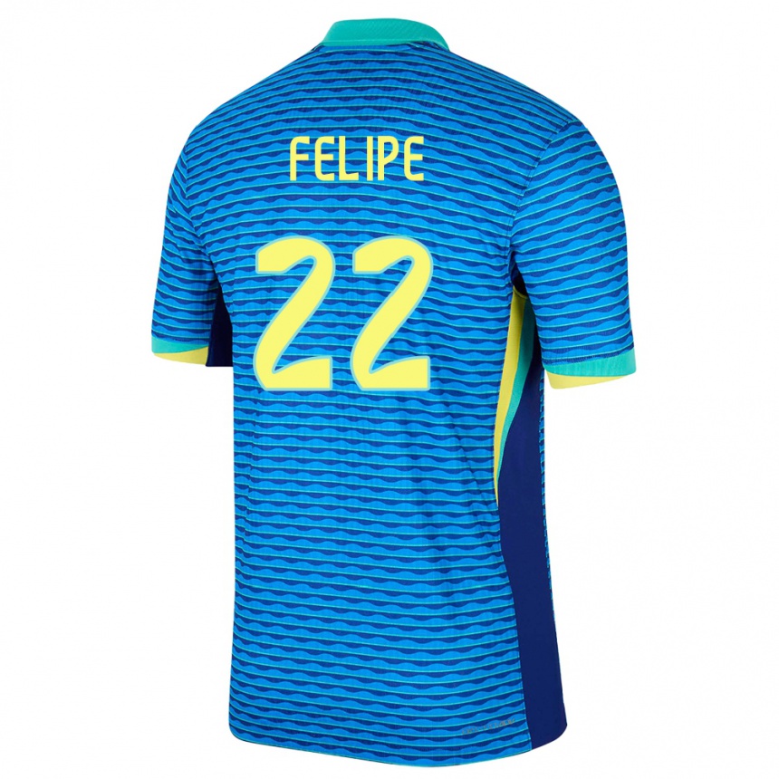 Kids Football Brazil Cayo Felipe #22 Blue Away Jersey 24-26 T-Shirt Uk