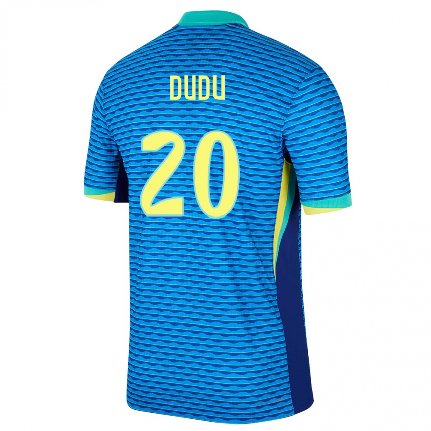 Kids Football Brazil Dudu #20 Blue Away Jersey 24-26 T-Shirt Uk