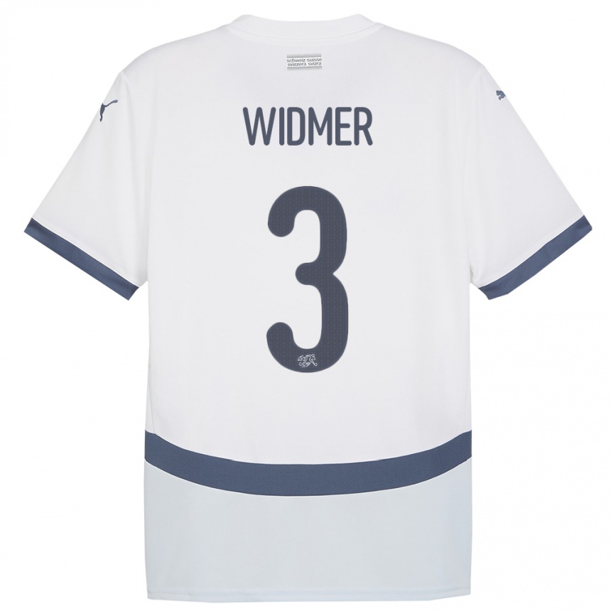 Kids Football Switzerland Silvan Widmer #3 White Away Jersey 24-26 T-Shirt Uk