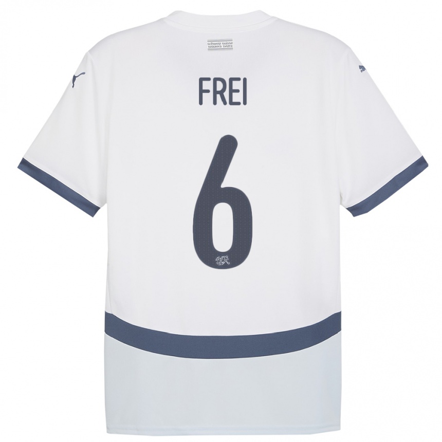 Kids Football Switzerland Fabian Frei #6 White Away Jersey 24-26 T-Shirt Uk