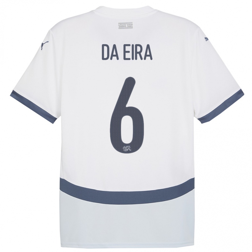 Kids Football Switzerland Stefanie Da Eira #6 White Away Jersey 24-26 T-Shirt Uk