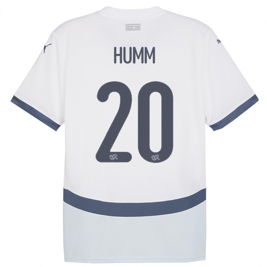 Kids Football Switzerland Fabienne Humm #20 White Away Jersey 24-26 T-Shirt Uk