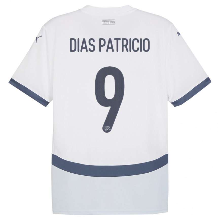 Kids Football Switzerland Alexandre Dias Patricio #9 White Away Jersey 24-26 T-Shirt Uk