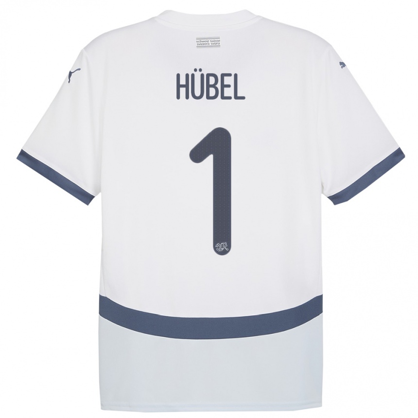 Kids Football Switzerland Marvin Hubel #1 White Away Jersey 24-26 T-Shirt Uk