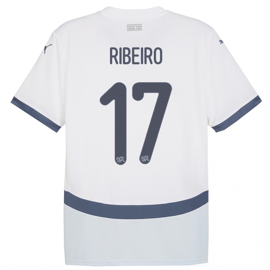 Kids Football Switzerland Joel Ribeiro #17 White Away Jersey 24-26 T-Shirt Uk