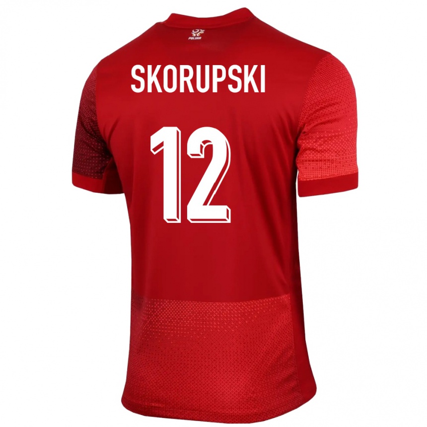 Kids Football Poland Lukasz Skorupski #12 Red Away Jersey 24-26 T-Shirt Uk