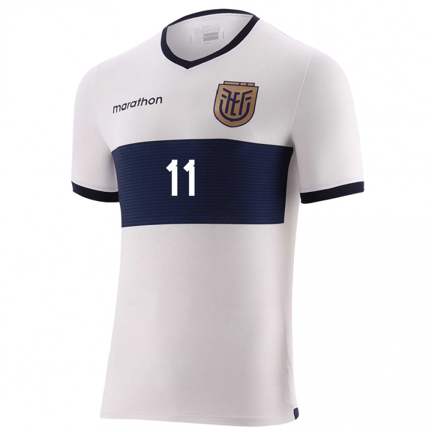 Kids Football Ecuador Ambar Torres #11 White Away Jersey 24-26 T-Shirt Uk