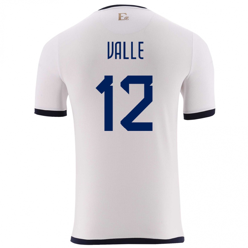 Kids Football Ecuador Gonzalo Valle #12 White Away Jersey 24-26 T-Shirt Uk