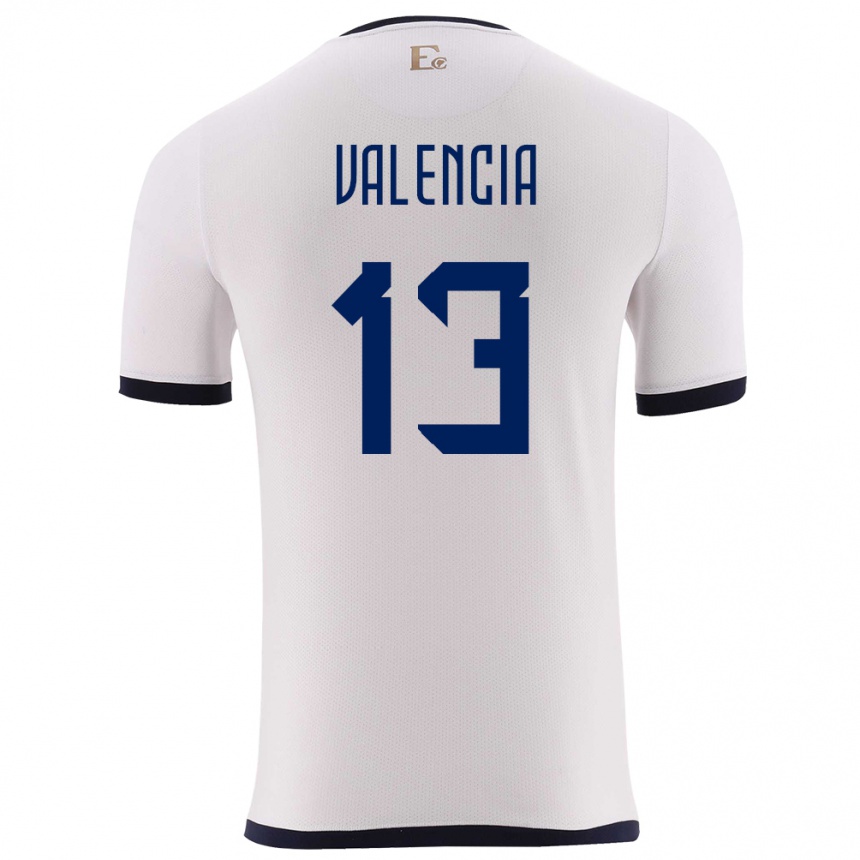 Kids Football Ecuador Enner Valencia #13 White Away Jersey 24-26 T-Shirt Uk