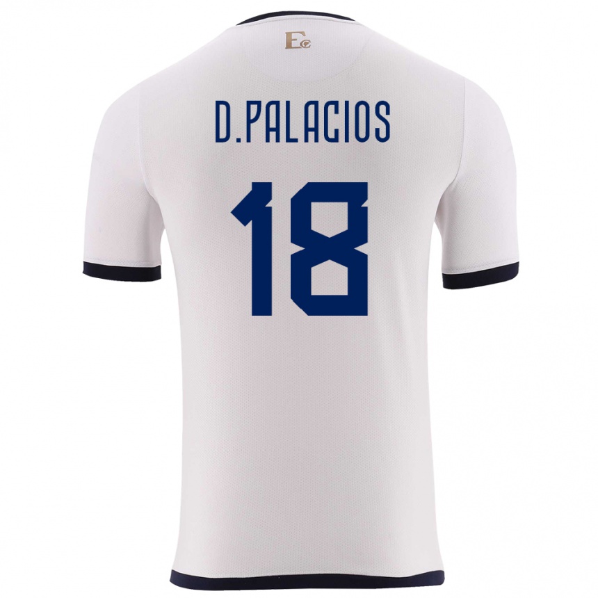 Kids Football Ecuador Diego Palacios #18 White Away Jersey 24-26 T-Shirt Uk