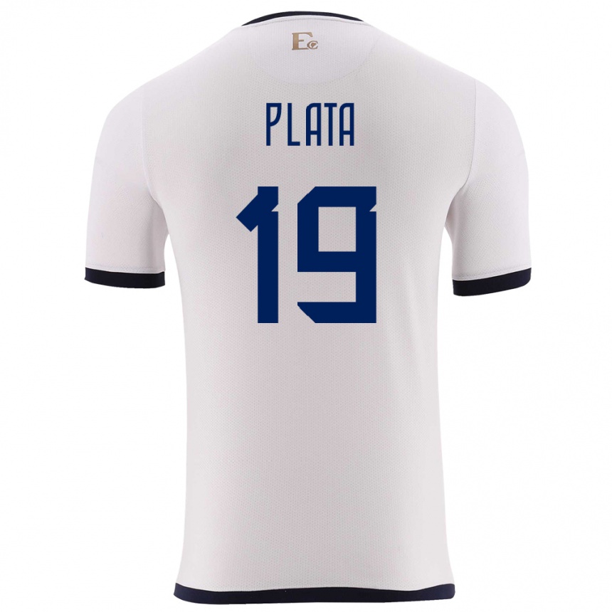 Kids Football Ecuador Gonzalo Plata #19 White Away Jersey 24-26 T-Shirt Uk