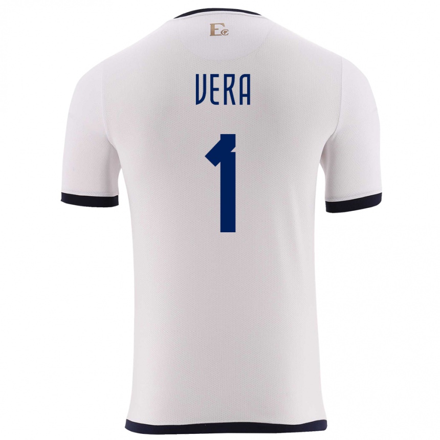 Kids Football Ecuador Andrea Vera #1 White Away Jersey 24-26 T-Shirt Uk