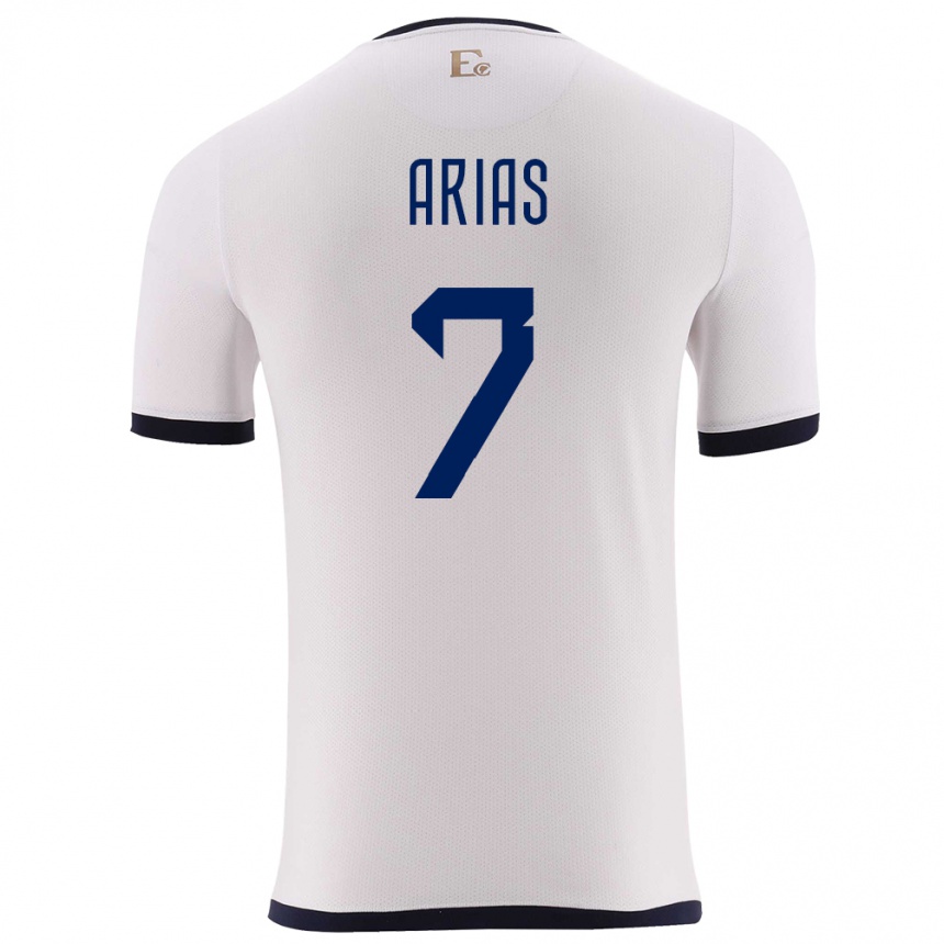 Kids Football Ecuador Emily Arias #7 White Away Jersey 24-26 T-Shirt Uk