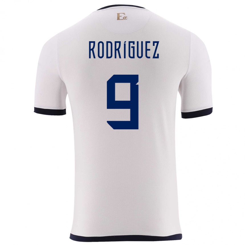 Kids Football Ecuador Ingrid Rodriguez #9 White Away Jersey 24-26 T-Shirt Uk