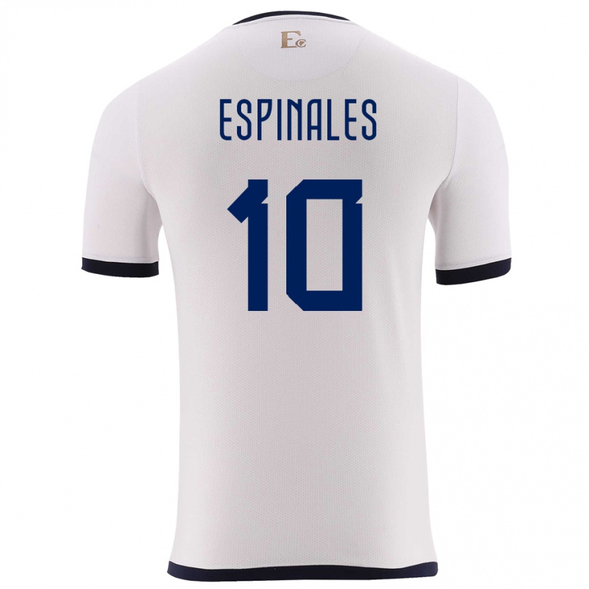 Kids Football Ecuador Joselyn Espinales #10 White Away Jersey 24-26 T-Shirt Uk