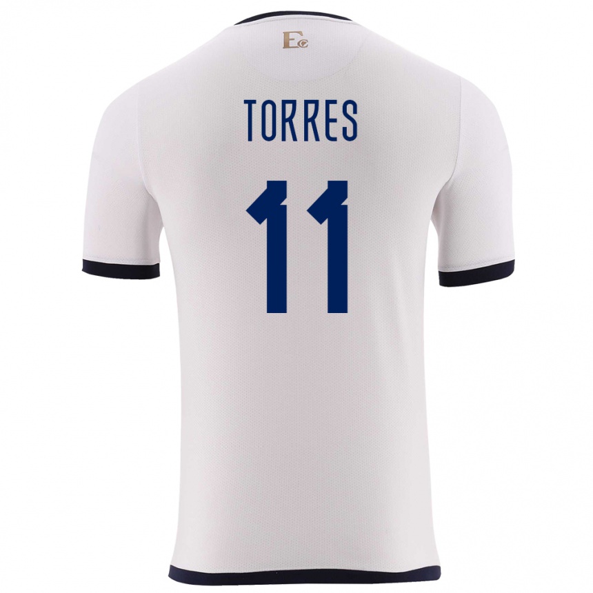 Kids Football Ecuador Ambar Torres #11 White Away Jersey 24-26 T-Shirt Uk