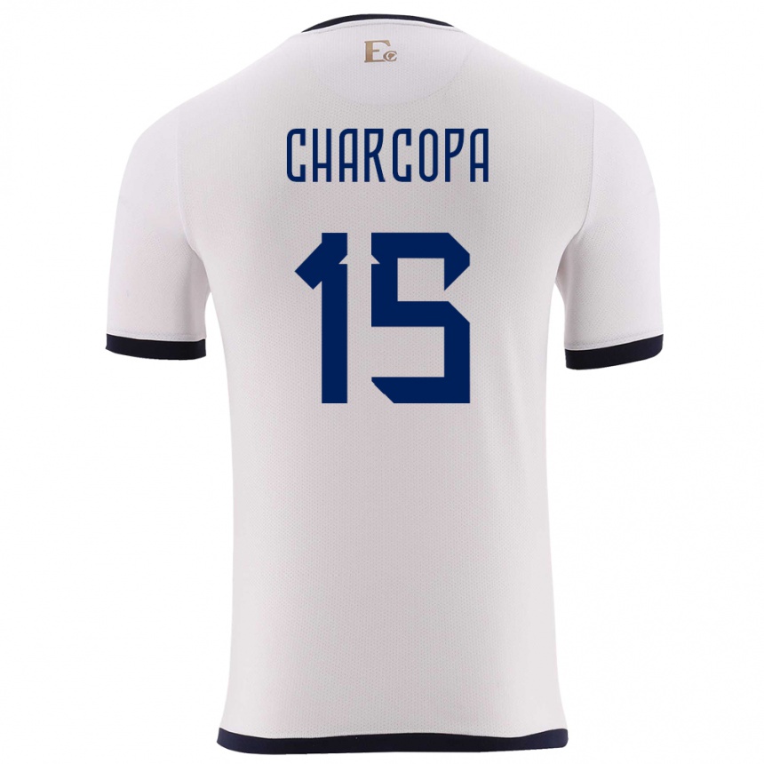 Kids Football Ecuador Nicole Charcopa #15 White Away Jersey 24-26 T-Shirt Uk