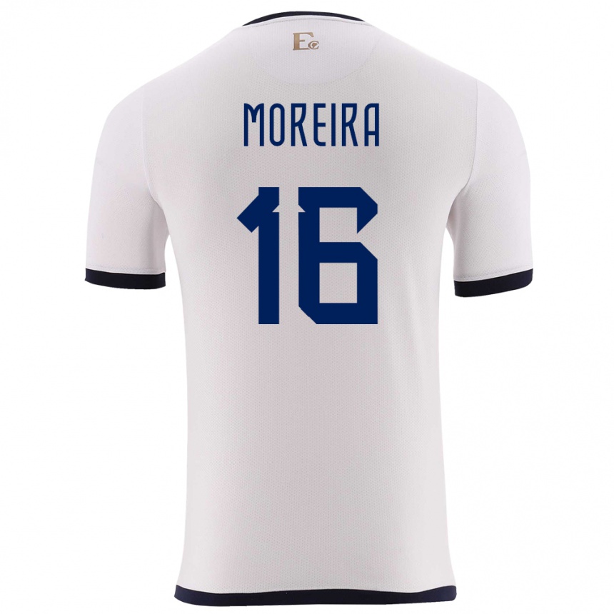 Kids Football Ecuador Ligia Moreira #16 White Away Jersey 24-26 T-Shirt Uk