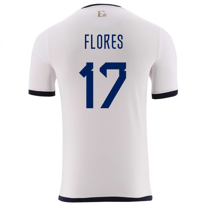 Kids Football Ecuador Karen Flores #17 White Away Jersey 24-26 T-Shirt Uk