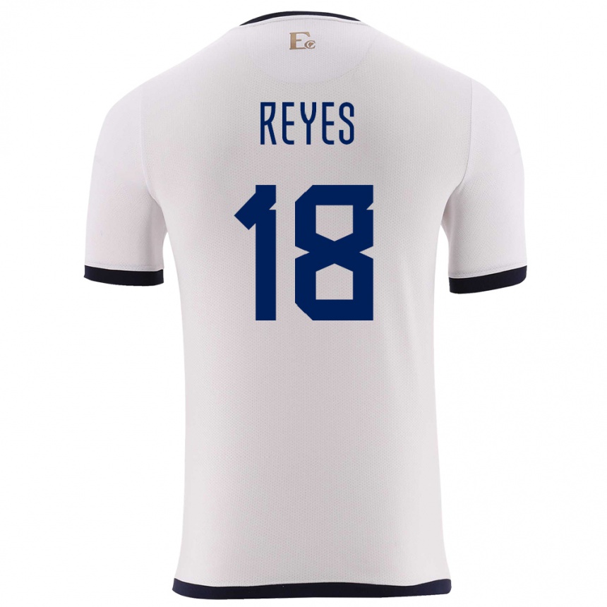 Kids Football Ecuador Ashley Reyes #18 White Away Jersey 24-26 T-Shirt Uk