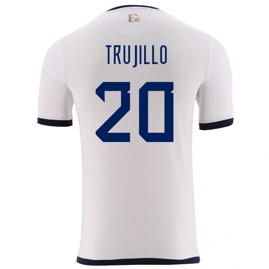 Kids Football Ecuador Isabel Trujillo #20 White Away Jersey 24-26 T-Shirt Uk