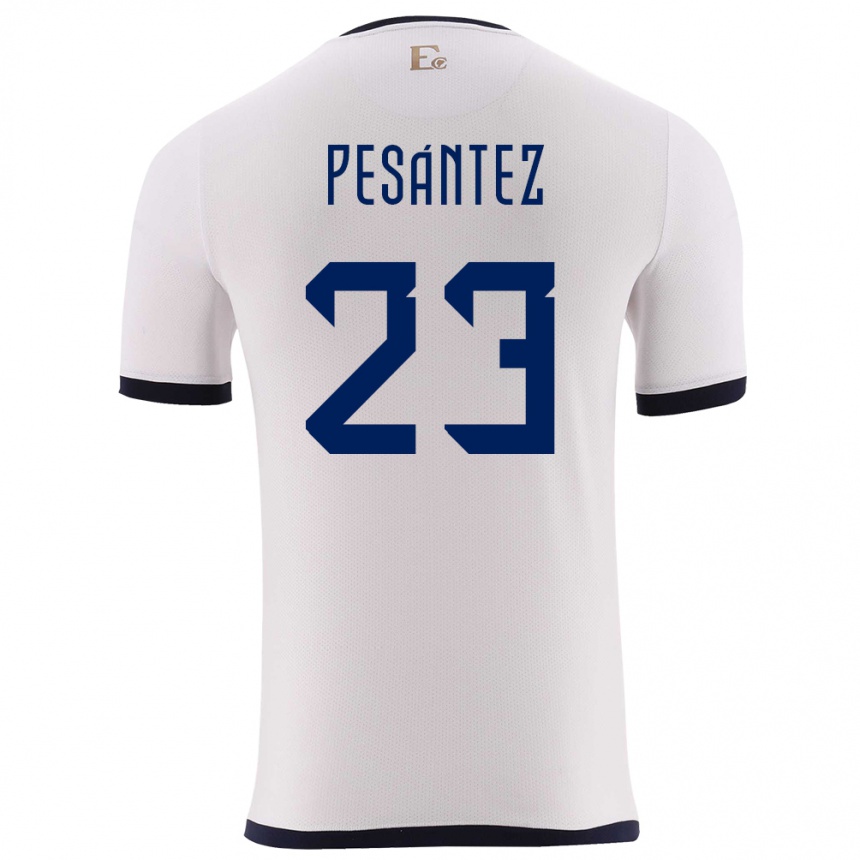 Kids Football Ecuador Danna Pesantez #23 White Away Jersey 24-26 T-Shirt Uk