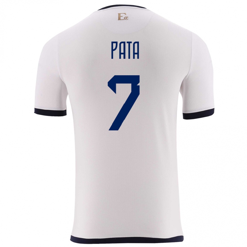 Kids Football Ecuador Emerson Pata #7 White Away Jersey 24-26 T-Shirt Uk