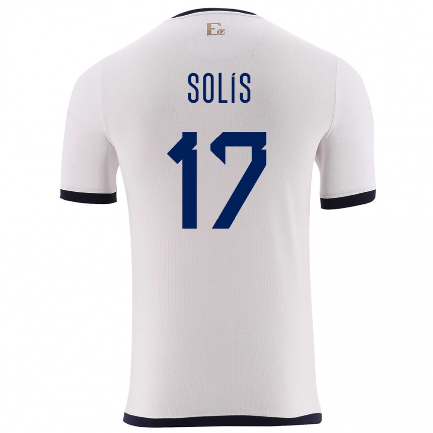 Kids Football Ecuador Mathias Solis #17 White Away Jersey 24-26 T-Shirt Uk