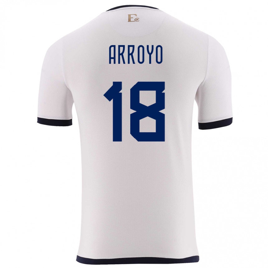 Kids Football Ecuador Jean Arroyo #18 White Away Jersey 24-26 T-Shirt Uk