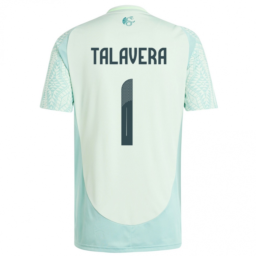 Kids Football Mexico Alfredo Talavera #1 Linen Green Away Jersey 24-26 T-Shirt Uk