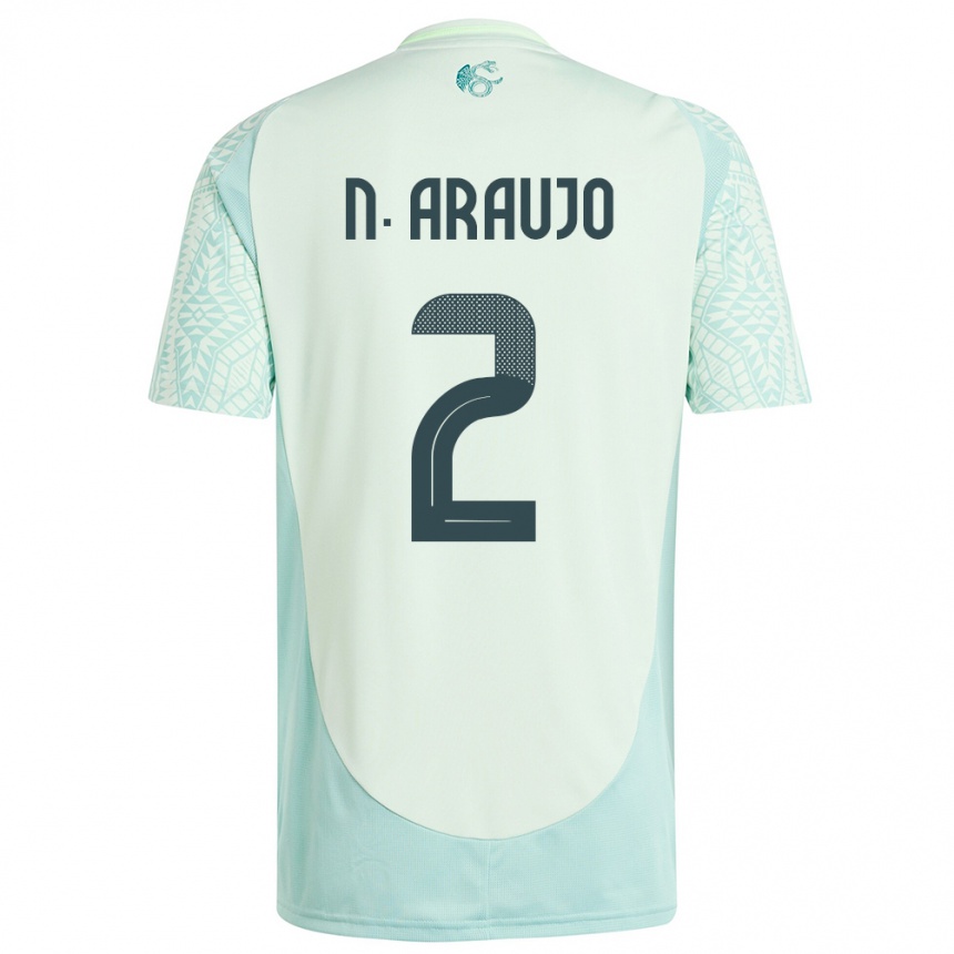 Kids Football Mexico Nestor Araujo #2 Linen Green Away Jersey 24-26 T-Shirt Uk