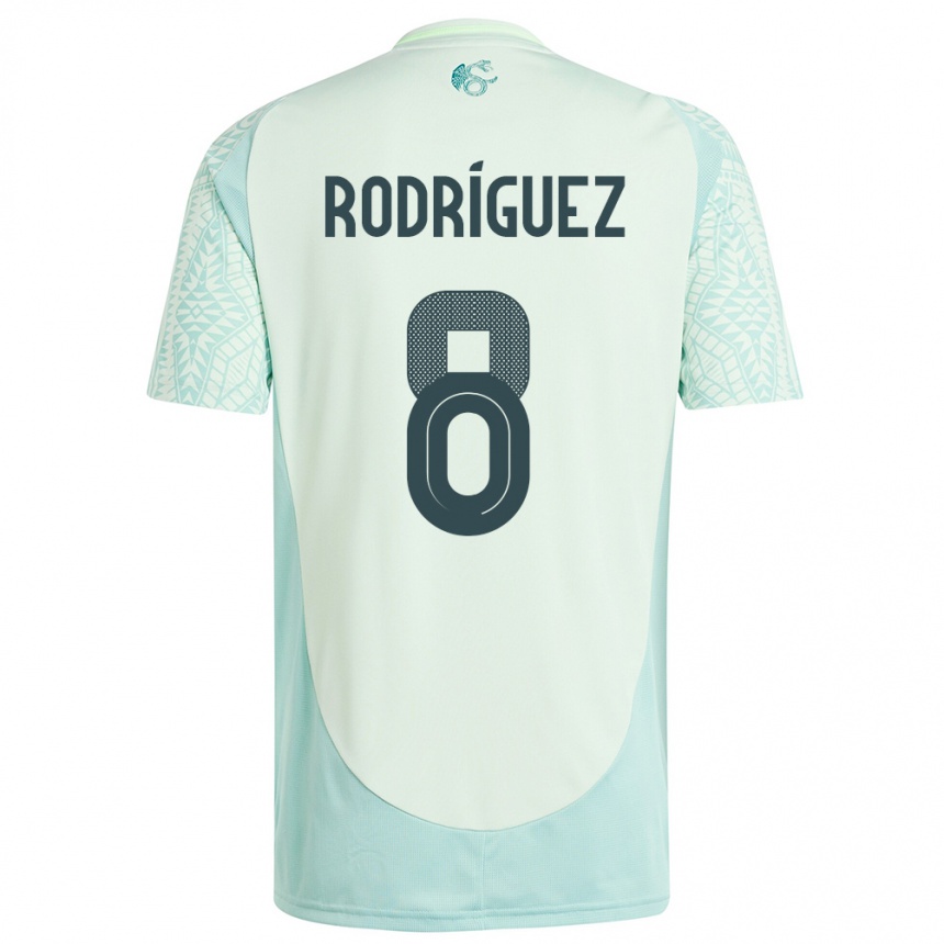 Kids Football Mexico Carlos Rodriguez #8 Linen Green Away Jersey 24-26 T-Shirt Uk