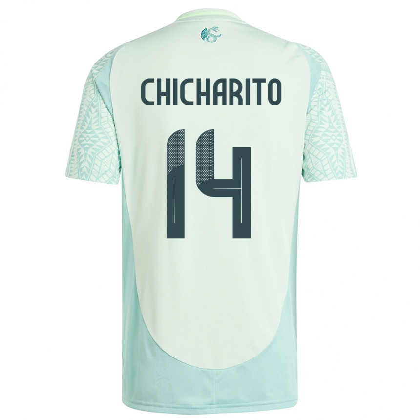 Kids Football Mexico Chicharito #14 Linen Green Away Jersey 24-26 T-Shirt Uk