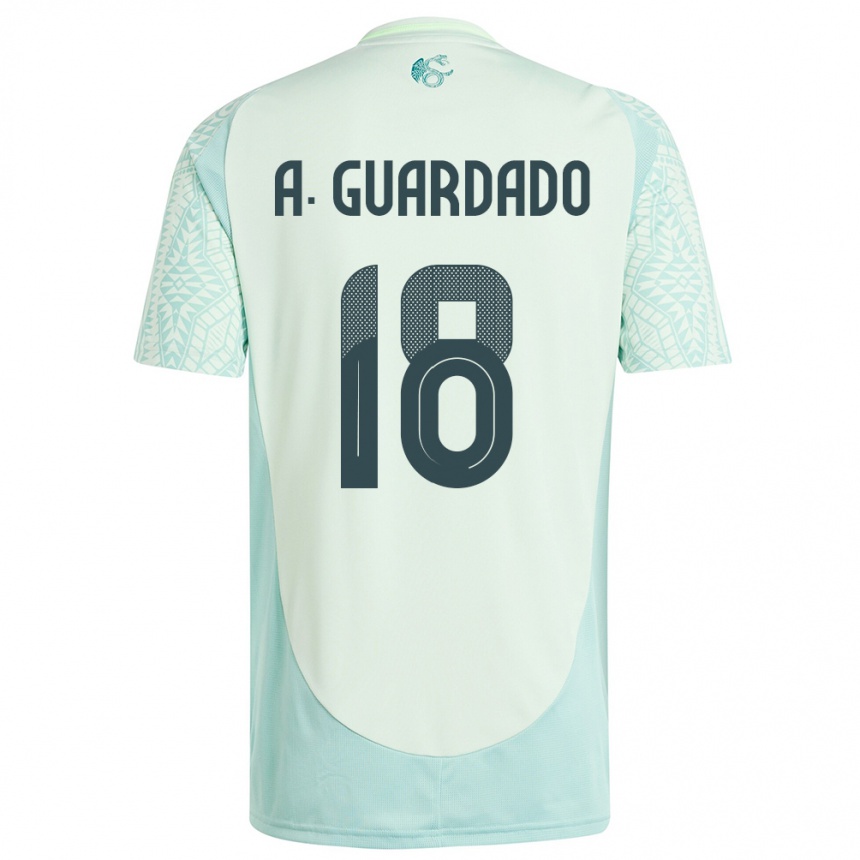 Kids Football Mexico Andres Guardado #18 Linen Green Away Jersey 24-26 T-Shirt Uk