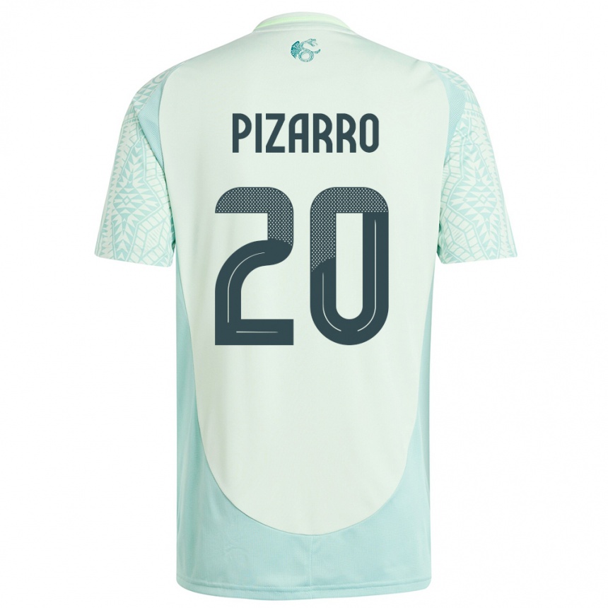 Kids Football Mexico Rodolfo Pizarro #20 Linen Green Away Jersey 24-26 T-Shirt Uk