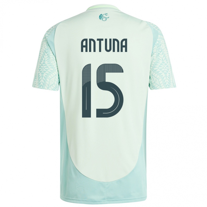 Kids Football Mexico Uriel Antuna #15 Linen Green Away Jersey 24-26 T-Shirt Uk