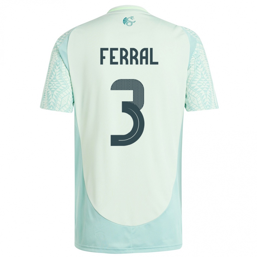 Kids Football Mexico Cristina Ferral #3 Linen Green Away Jersey 24-26 T-Shirt Uk