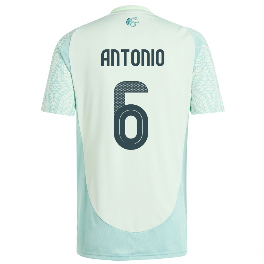 Kids Football Mexico Nancy Antonio #6 Linen Green Away Jersey 24-26 T-Shirt Uk