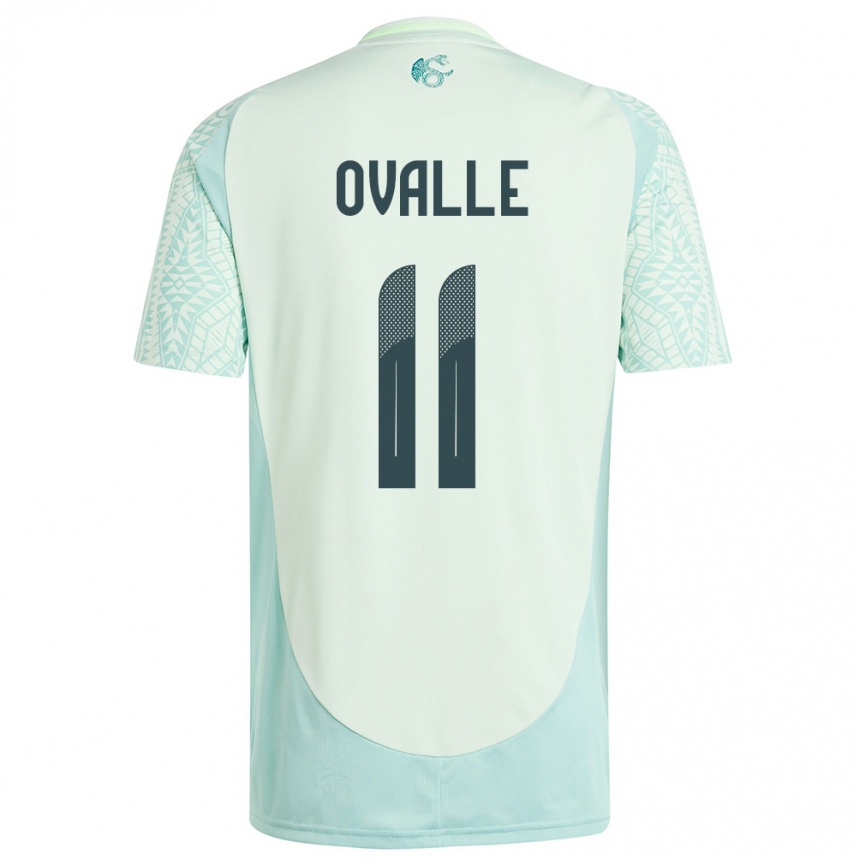 Kids Football Mexico Lizbeth Ovalle #11 Linen Green Away Jersey 24-26 T-Shirt Uk