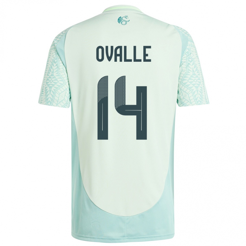 Kids Football Mexico Jacqueline Ovalle #14 Linen Green Away Jersey 24-26 T-Shirt Uk