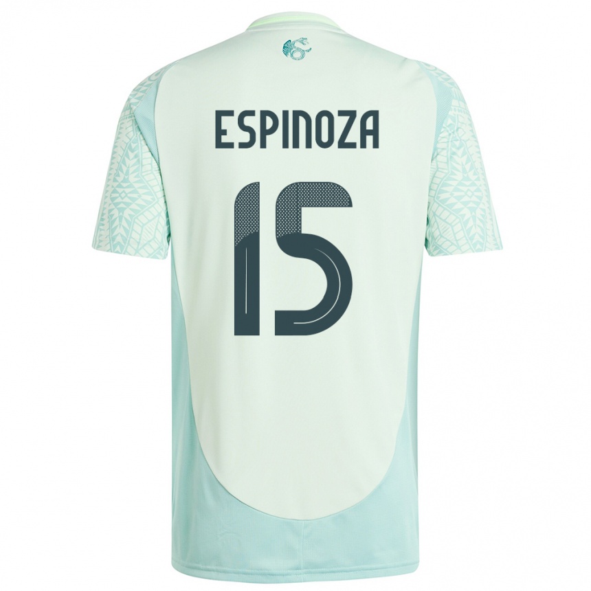 Kids Football Mexico Greta Espinoza #15 Linen Green Away Jersey 24-26 T-Shirt Uk