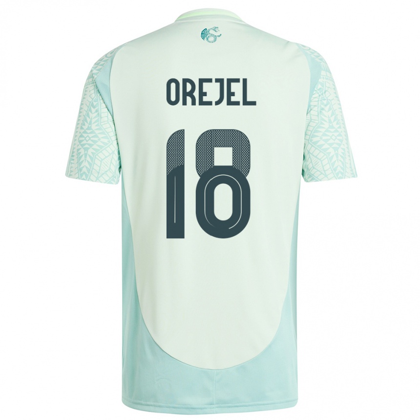 Kids Football Mexico Jocelyn Orejel #18 Linen Green Away Jersey 24-26 T-Shirt Uk